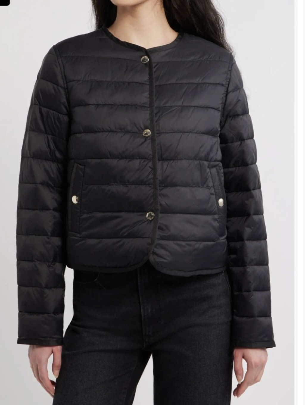 Michael Michael Kors Women’s Reversible Quilted Jacket,Size L Black/Animal Print